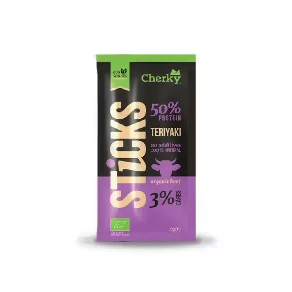 Snack de carne de res ECO estilo teriyaki en palito