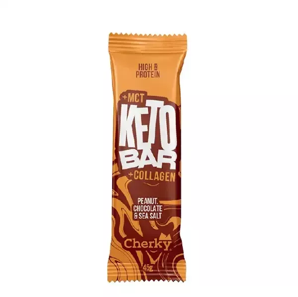 Snack keto con sabor a cacahuete, chocolate y sal