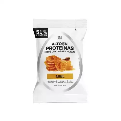 Snack proteico dulce de clara de huevo con miel