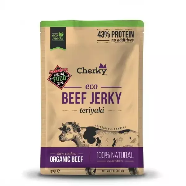 Snack de beef jerky ECO estilo teriyaki